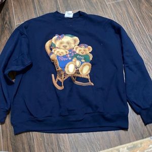 Decotex vintage bear rocking chair sweater